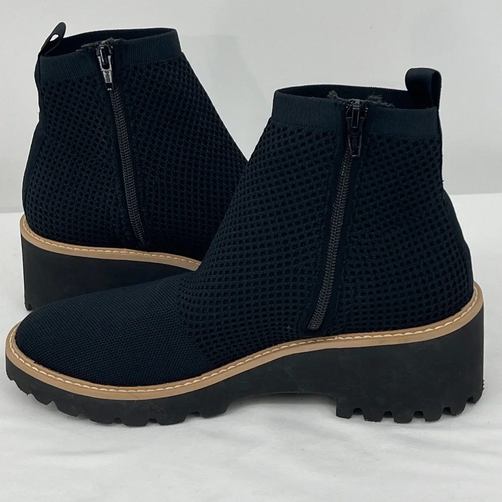 VANELI MARINA Black Knit Ankle Booties WOMENS SIZE 9.5 M LIKE NEW